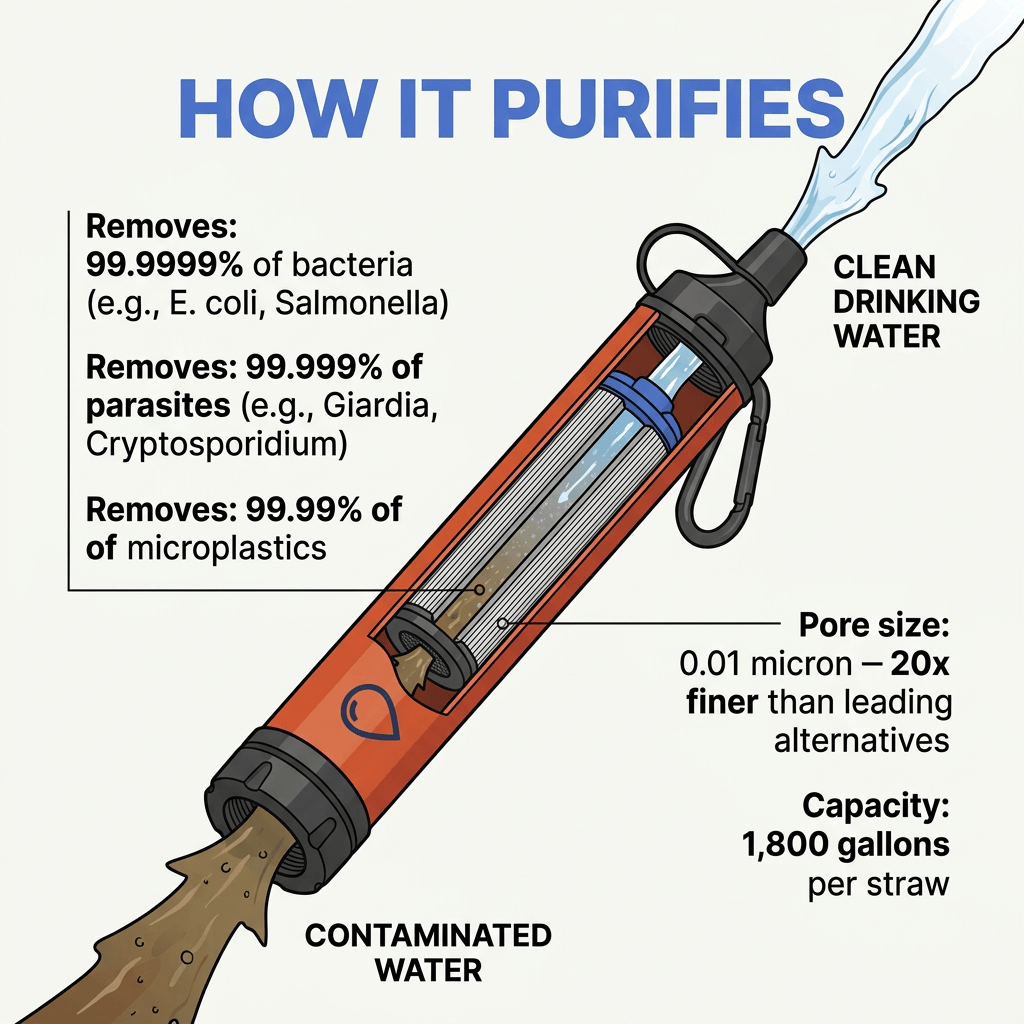 Blackout Water Survival Straw